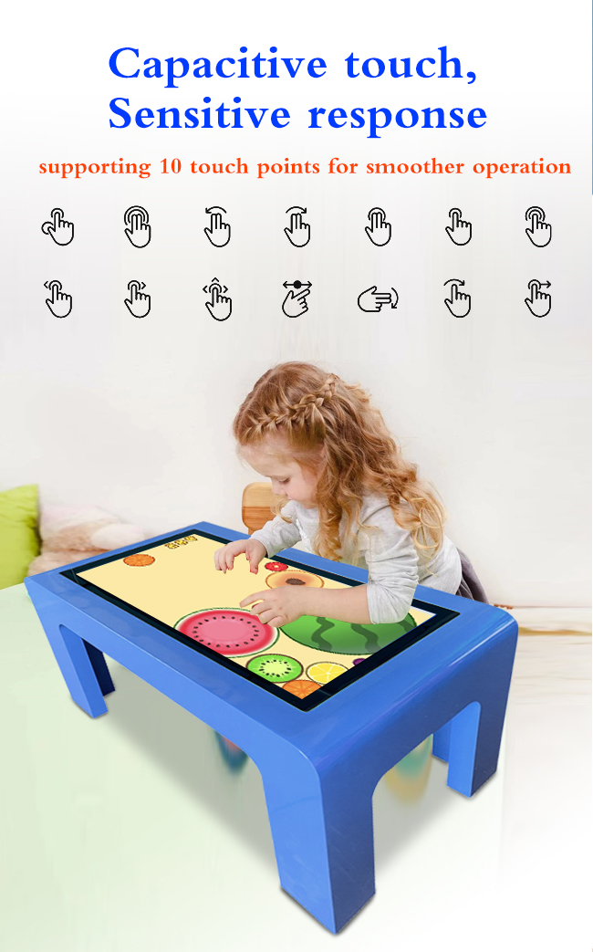 タッチ画面の子供の教育LCDのタッチスクリーンの机が付いている子供のゲームのMultitouchの相互テーブル